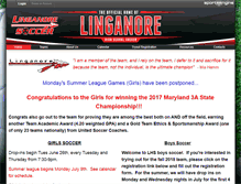 Tablet Screenshot of linganoresoccer.com